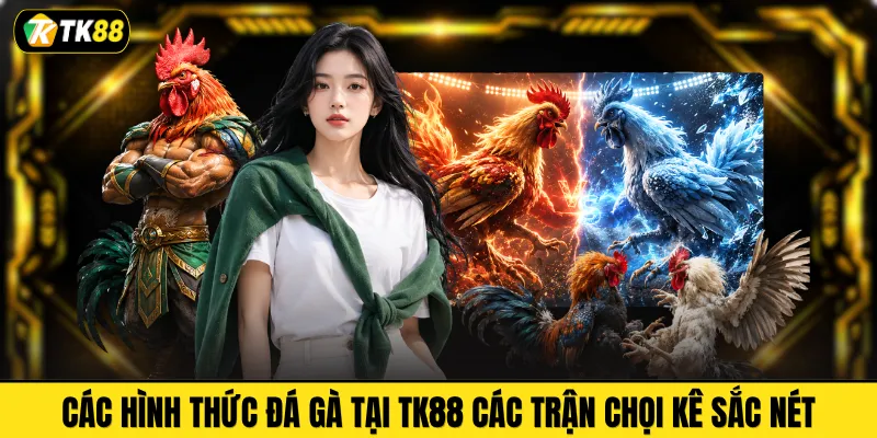 Các hình thức đá gà tại TK88 các trận chọi kê sắc nét