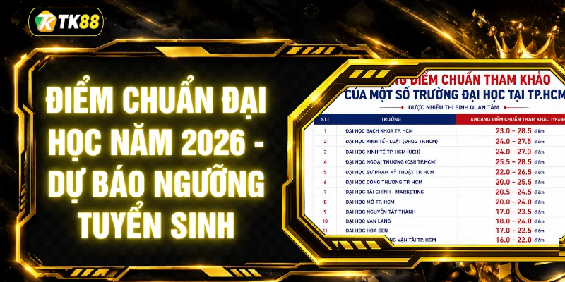 Điểm Chuẩn Đại Học Năm 2026 - Dự Báo Ngưỡng Tuyển Sinh