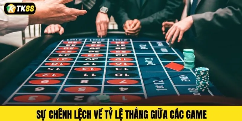 Sự chênh lệch về tỷ lệ thắng giữa các game