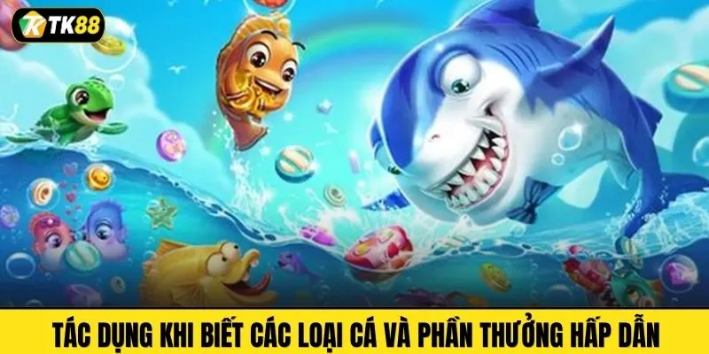Tác dụng khi biết các loại cá và phần thưởng hấp dẫn