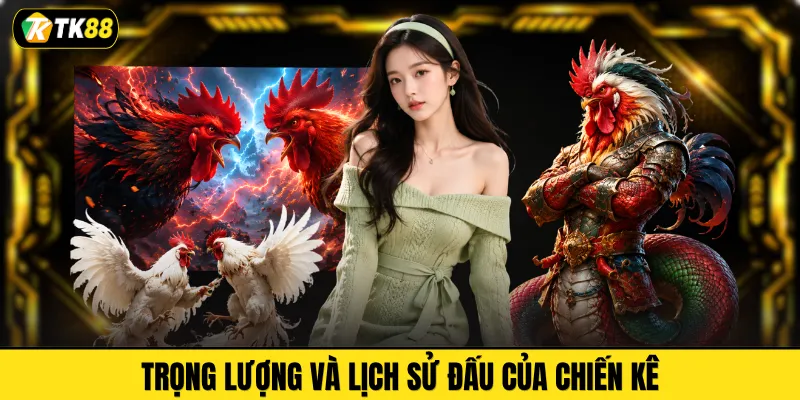 Trọng lượng và lịch sử đấu của chiến kê